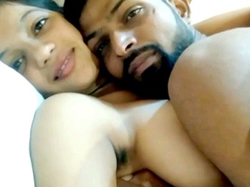 Adorable teen and her black lover have passionate hotel hookup