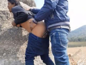 First-time outdoor sex with college students turns into a wild fucking session