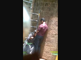 College student gives a sensual outdoor blowjob in public