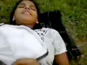 Horny Indian couple has outdoor sex in the woods