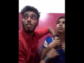 Indian girlfriends have their breasts fondled in a steamy video