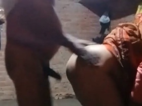 Desi aunty gets doggy style fucked in the village
