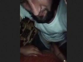 Pakistani couple indulges in oral pleasure in fishnet outfits