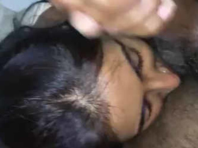 Desi babe Ravathi gives a blowjob in a public place