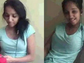 Adorable girl gets naughty in front of a stranger