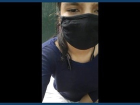 Mallu Sima's seductive breast stimulation video