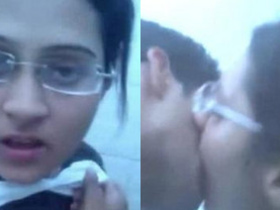 Desi college girl Bebe sucks a dick in campus