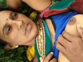 Desi bhabhi's outdoor fucking in a village