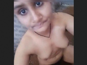 Petite girl with hairy pussy enjoys masturbation with toys
