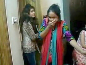 Bangladeshi girls enjoy and drink at Dhaka flat party