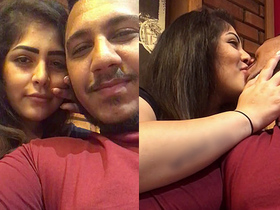 Arab lovers share a passionate kiss in the bedroom